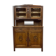 Two-piece Art Deco oak kitchen buffet from the 1930s
