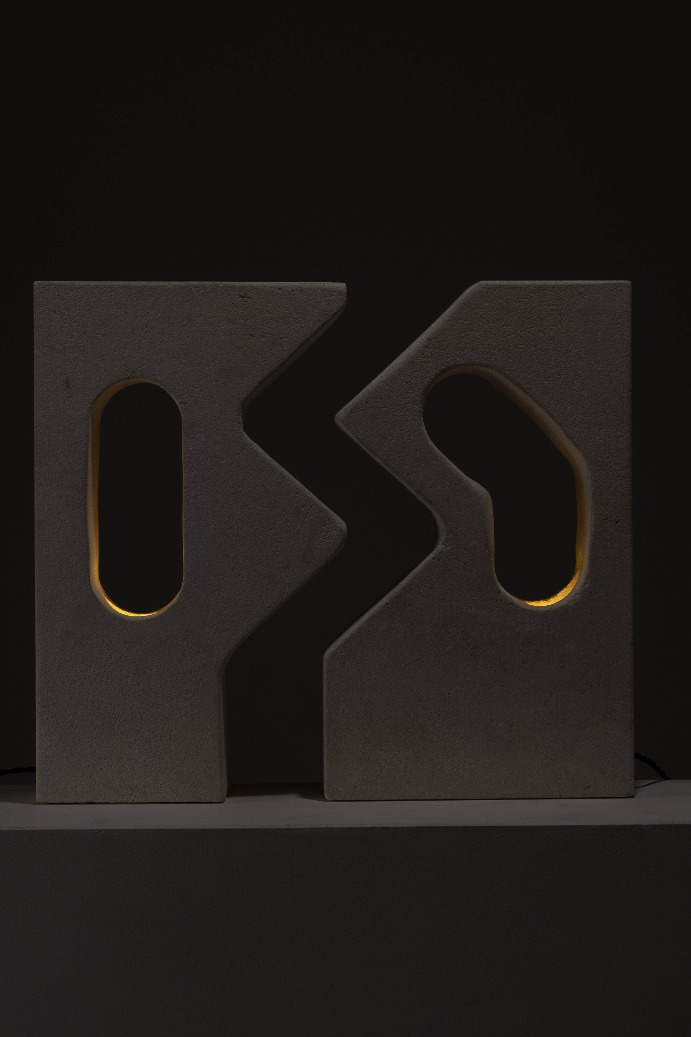 Pair of workshop lamps