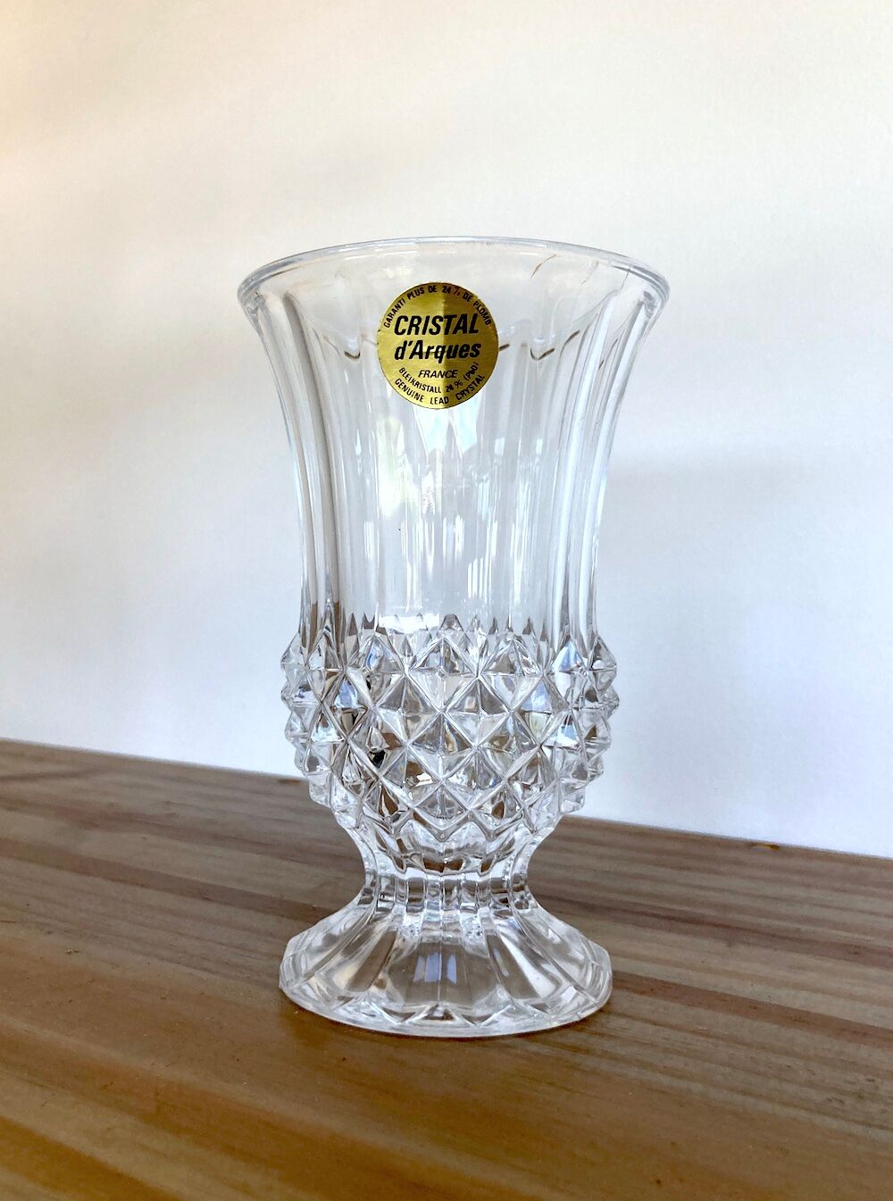 Tulip vase in Arques crystal