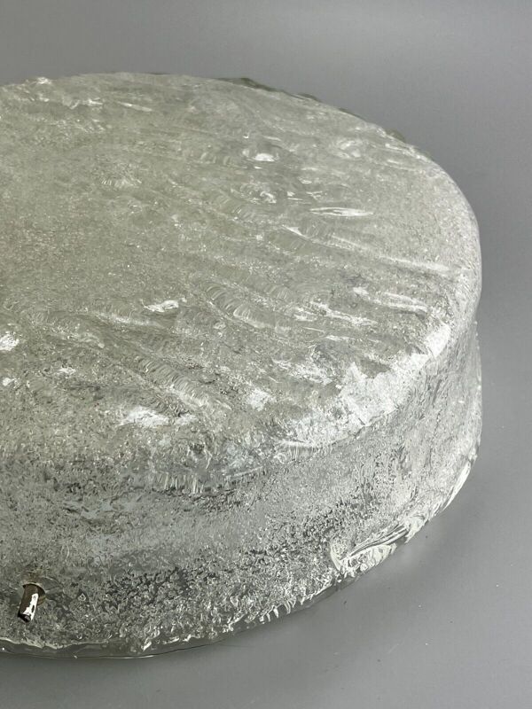 Plafonnier flush mount ice glass Hillebrand 60s