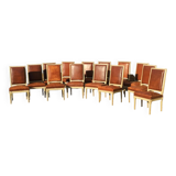 Set of 14 Louis XVI style lacquered chairs