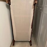 Chaise Longue Meridienne Right Side Mahogany Wood & Blue Velvet