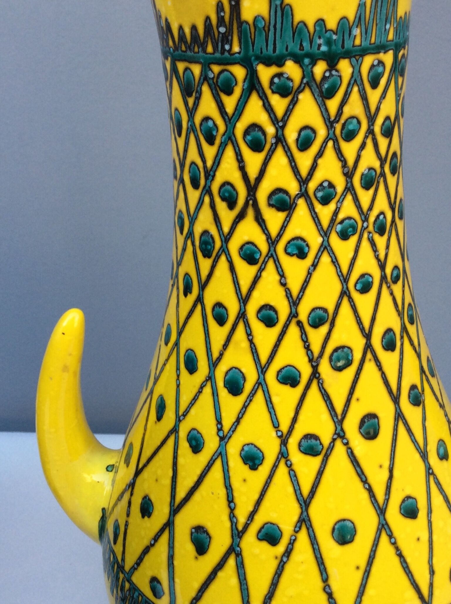 Ceramic lamp foot, Italy 60s