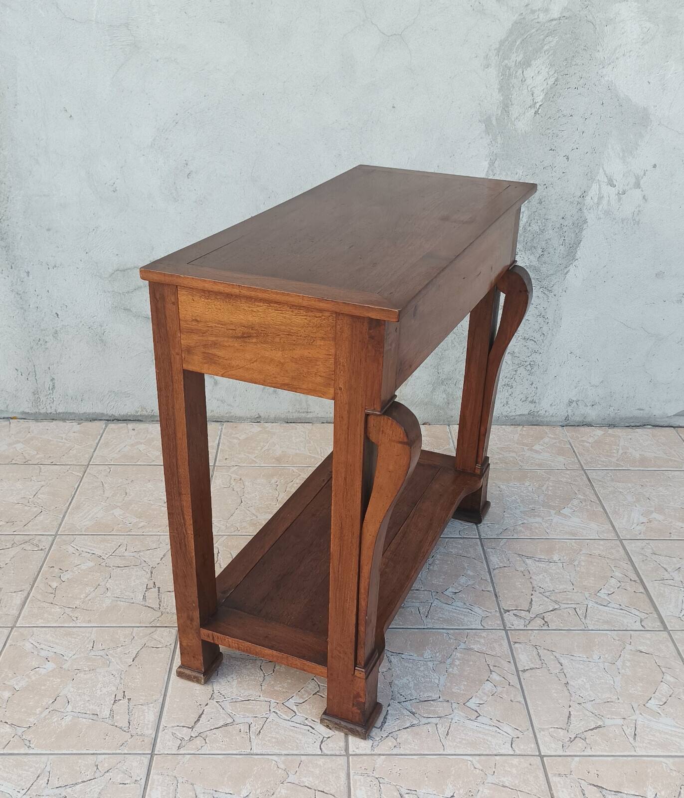 Walnut console restoration