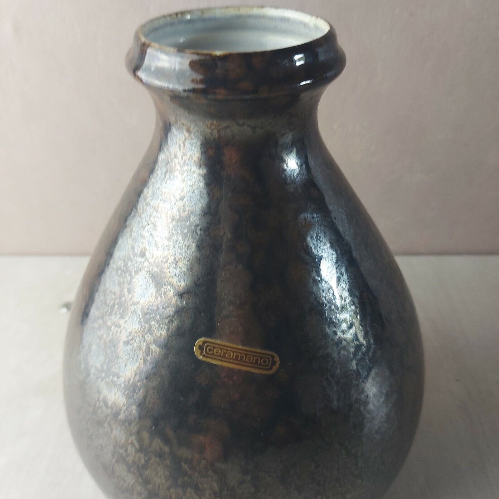 Old vase, ceramic Ceramano Nubia 229, vintage