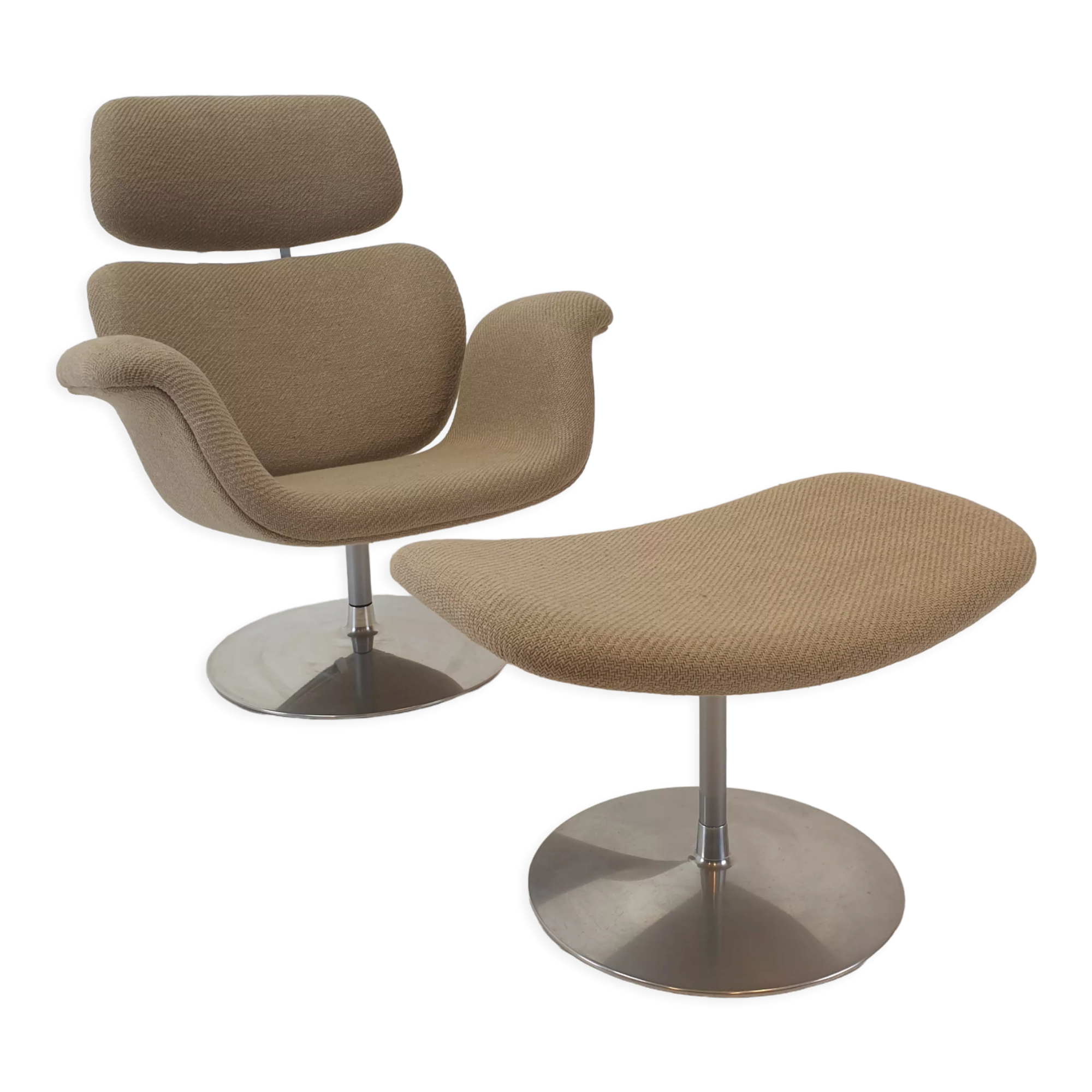 Big Tulip Chair and Ottoman by Pierre Paulin for Artifort, 1980s