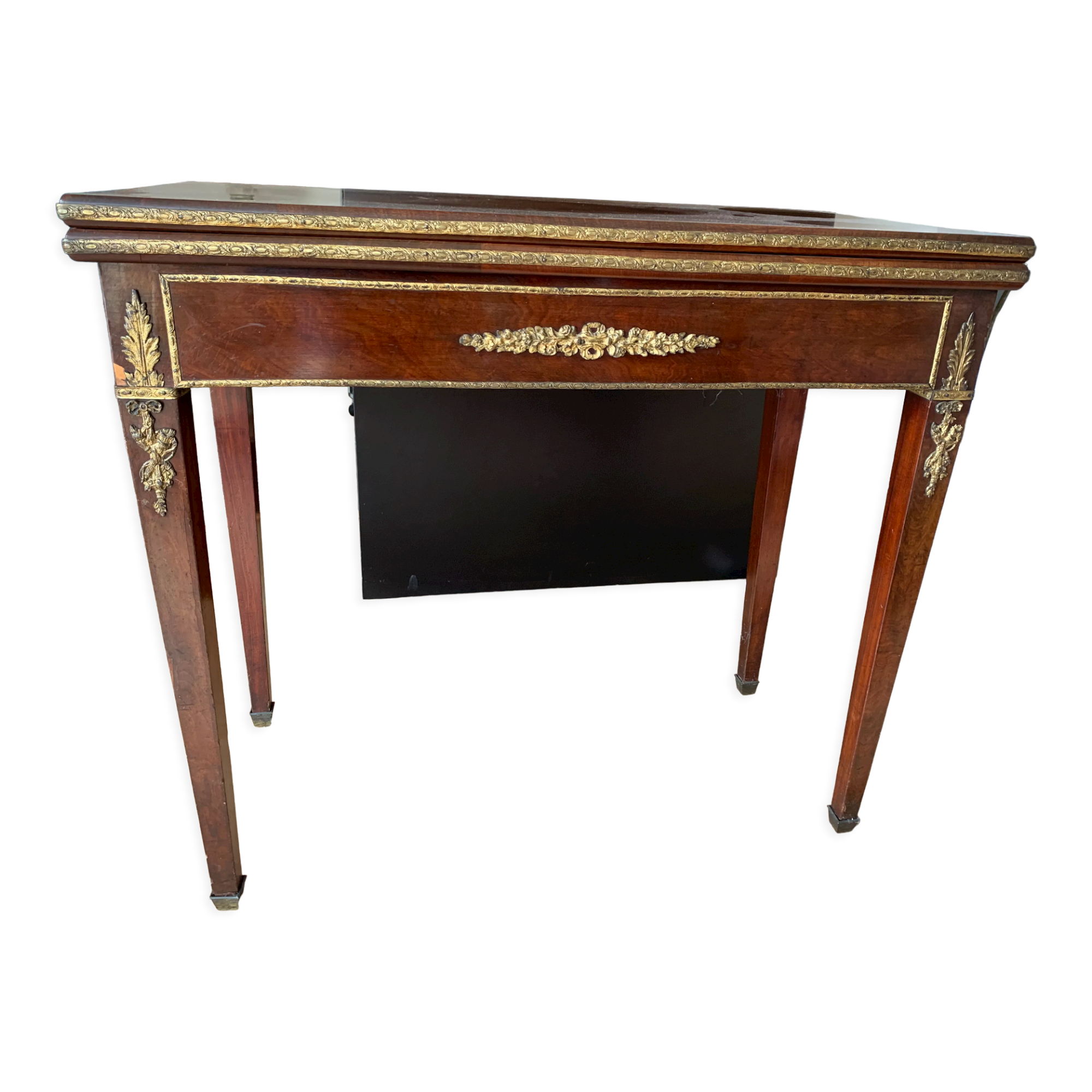 Console, games table Louis XVI style, nineteenth century