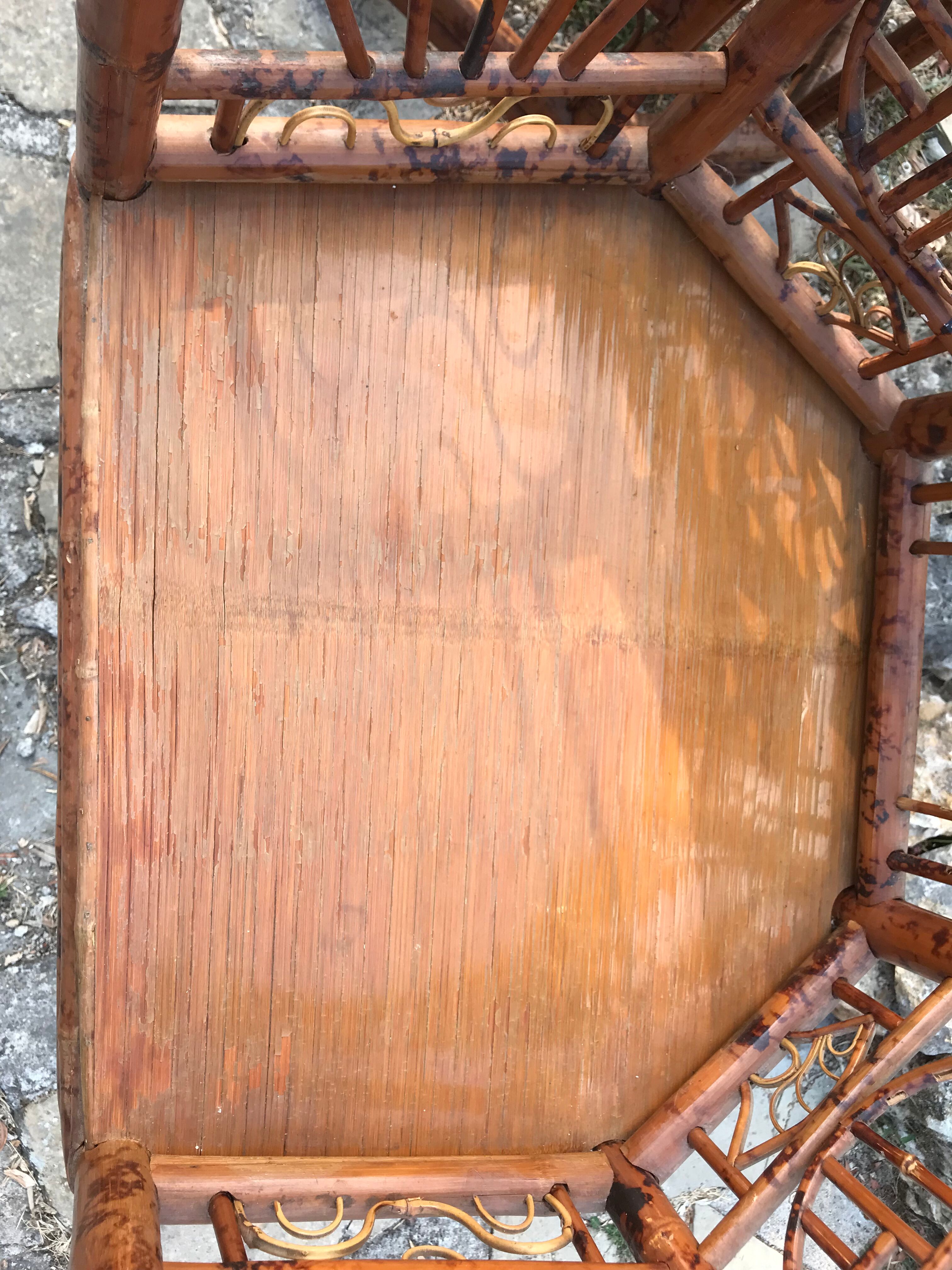 Paire de fauteuils vintage rotin et bambou
