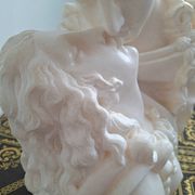 Large Carrara marble after Jean-Antoine Houdon, ancient bust “the