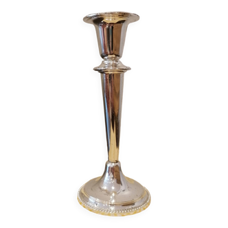 Silver metal candle holder