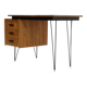Mid Century Teak Hairpin Desk by Tijsseling 1960s