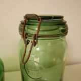 Set of demijohn and green Durfor preserves