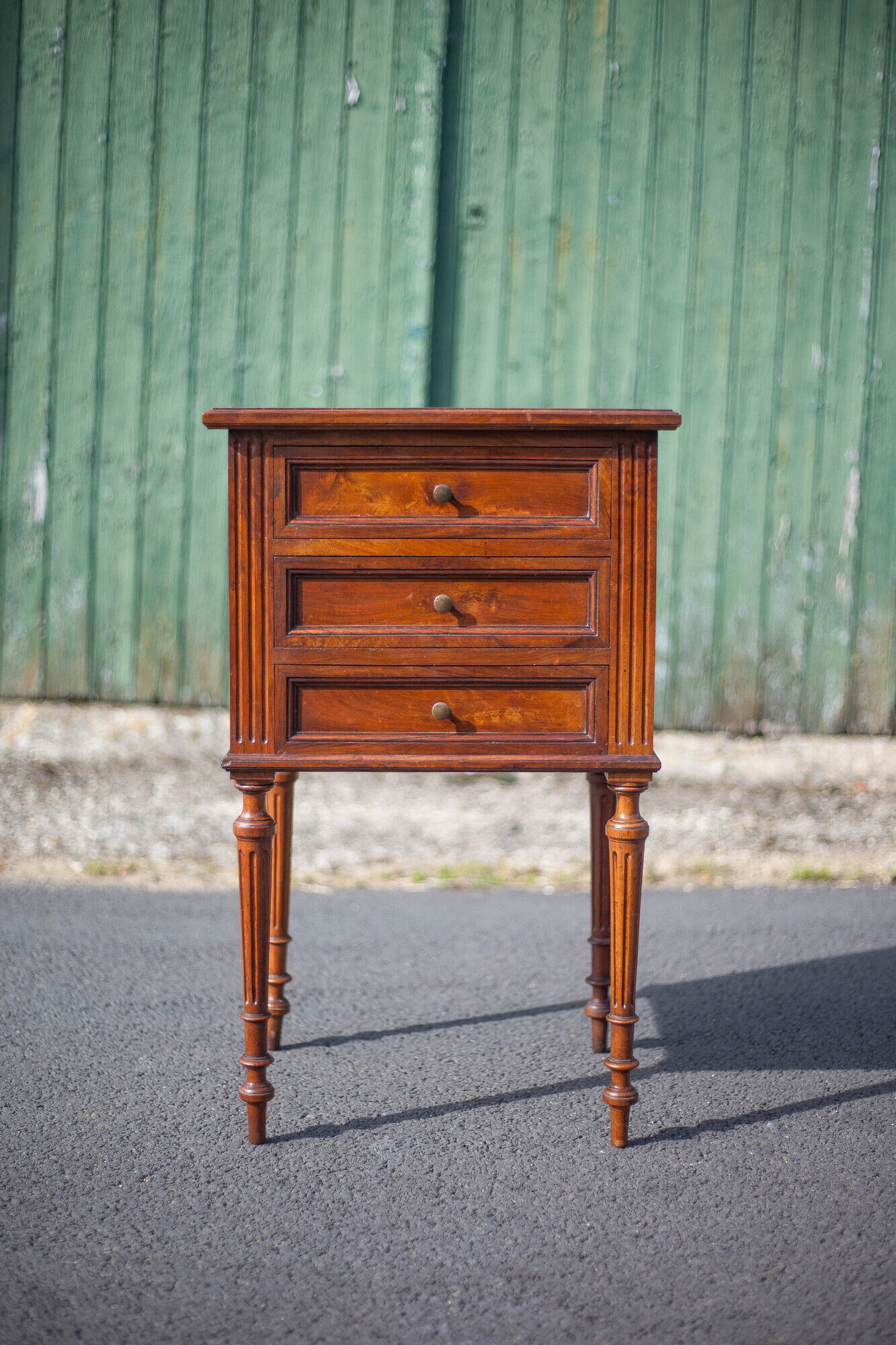 Vintage wood bedside table