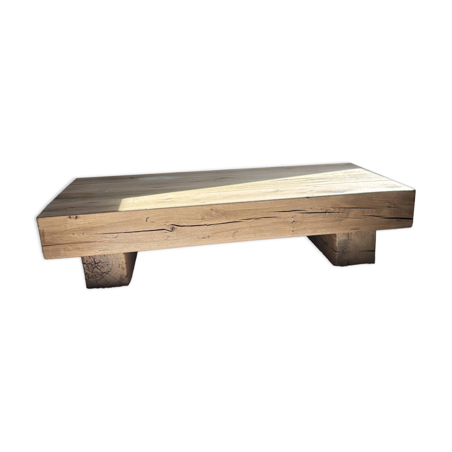 Solid oak coffee table