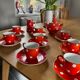 Coffee service with polka dots blancs sarreguemines