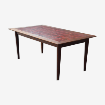 Dining table in wood and ceramic