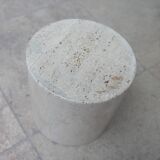 Italian Mid-Century Travertine Geometric Coffee Table attributed to Massimo and Lella Vignelli