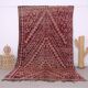 Burgundy Vintage Moroccan rug 183 x 321 cm - Berber Wool Rug - Handmade Rug