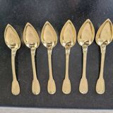 6 gold metal teaspoons