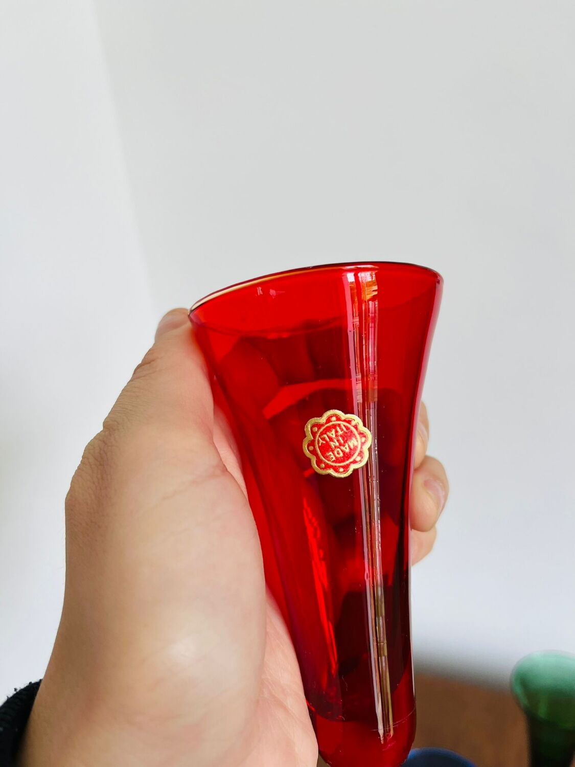 6 colorful Italian champagne flutes from the 50s