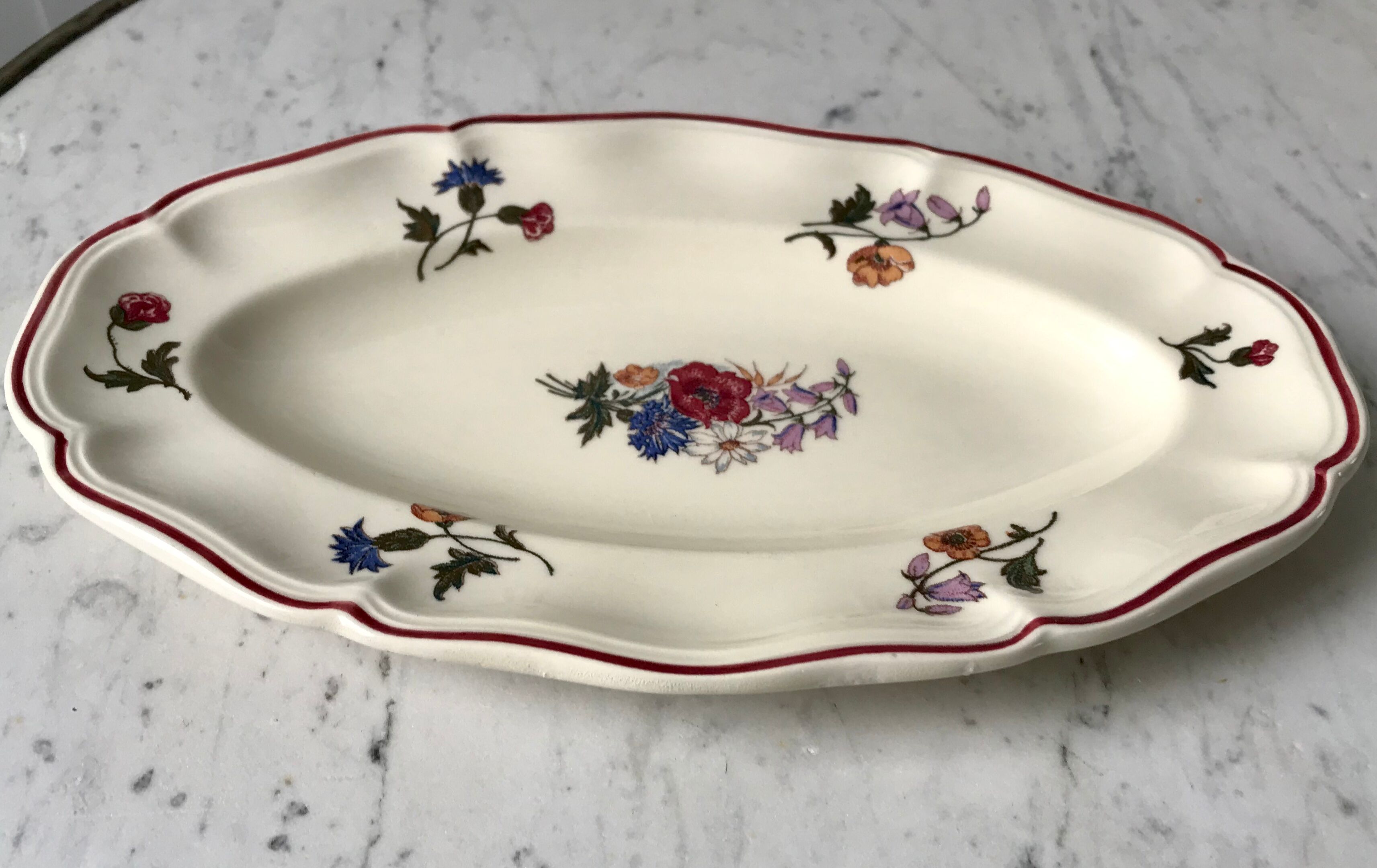 Ravier oval digoin sarreguemines model agreste 50s