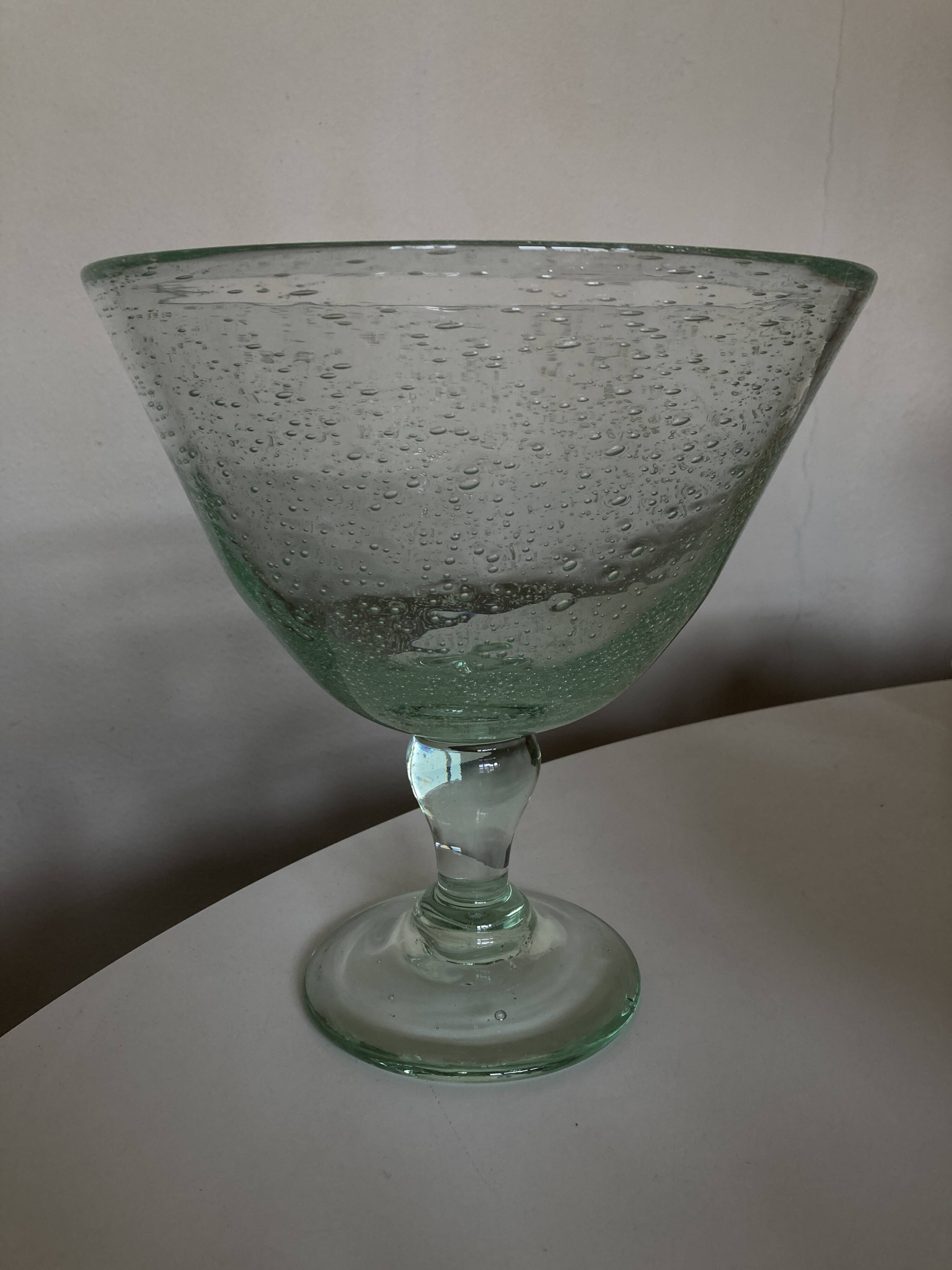 Biot centerpiece on a celadon XXL pedestal, 1960, signed