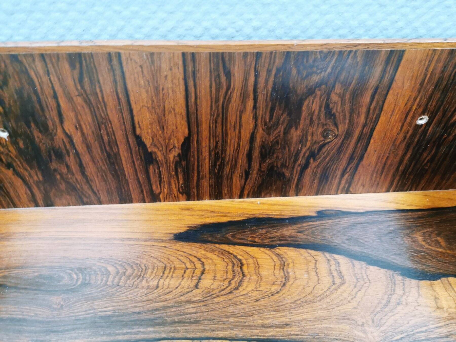 Wall-mounted bedside table in rosewood, Danish 1960-70s.