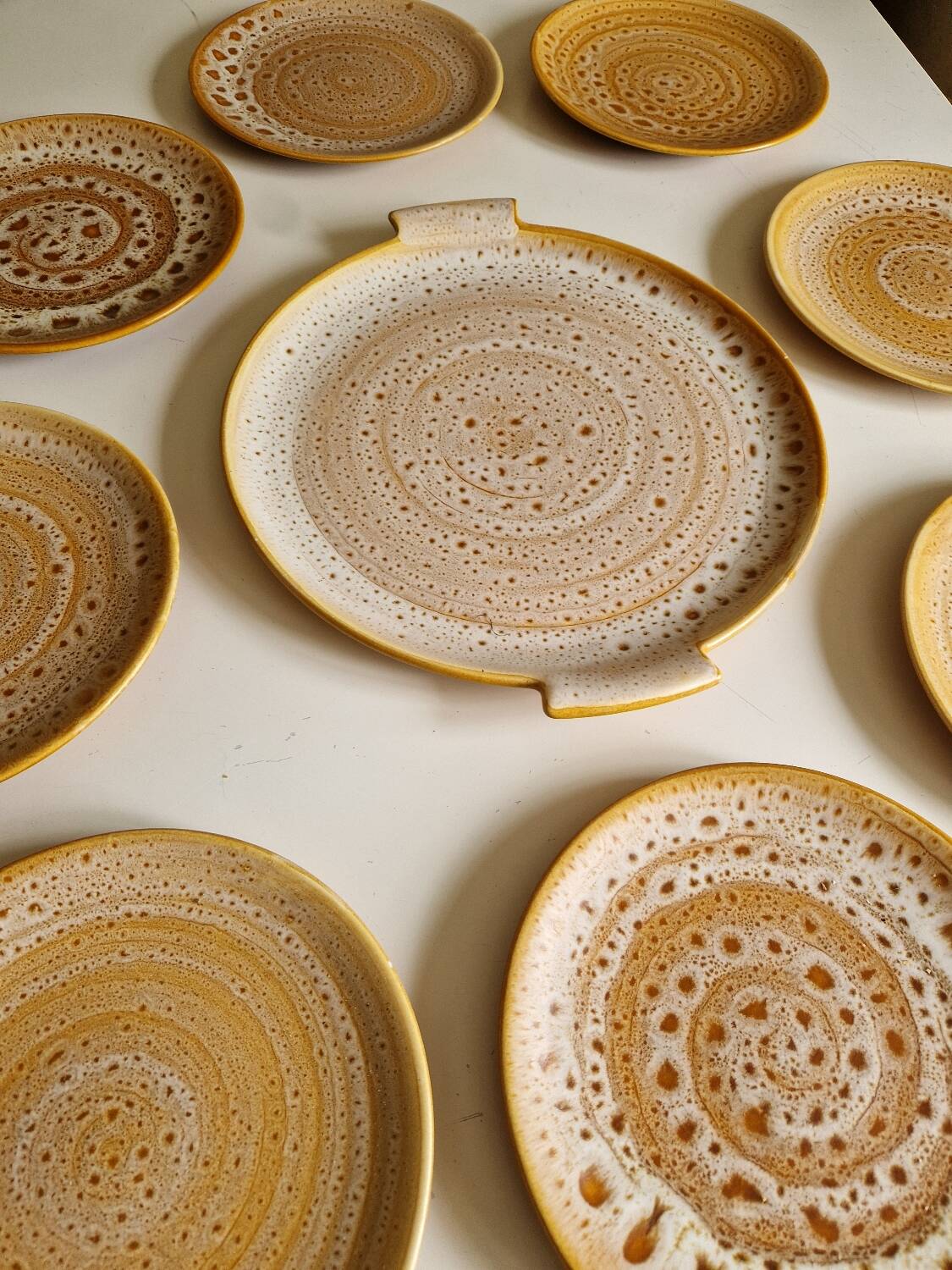 Set of 8 dessert plates plus a Niderviller Fauve model dish