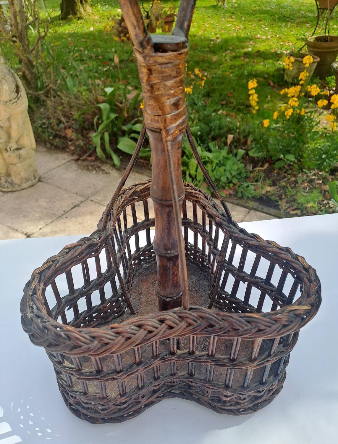 Porte-bouteilles en osier Vintage