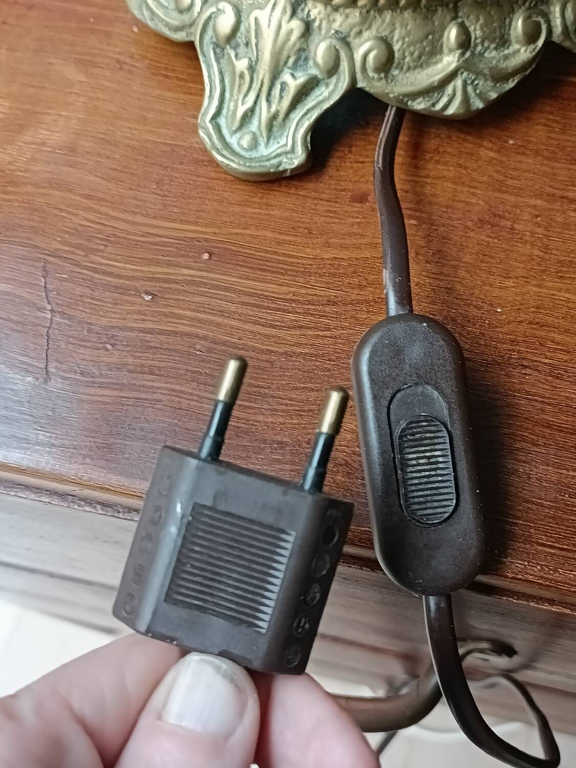 Blue opaline and bronze lamp base