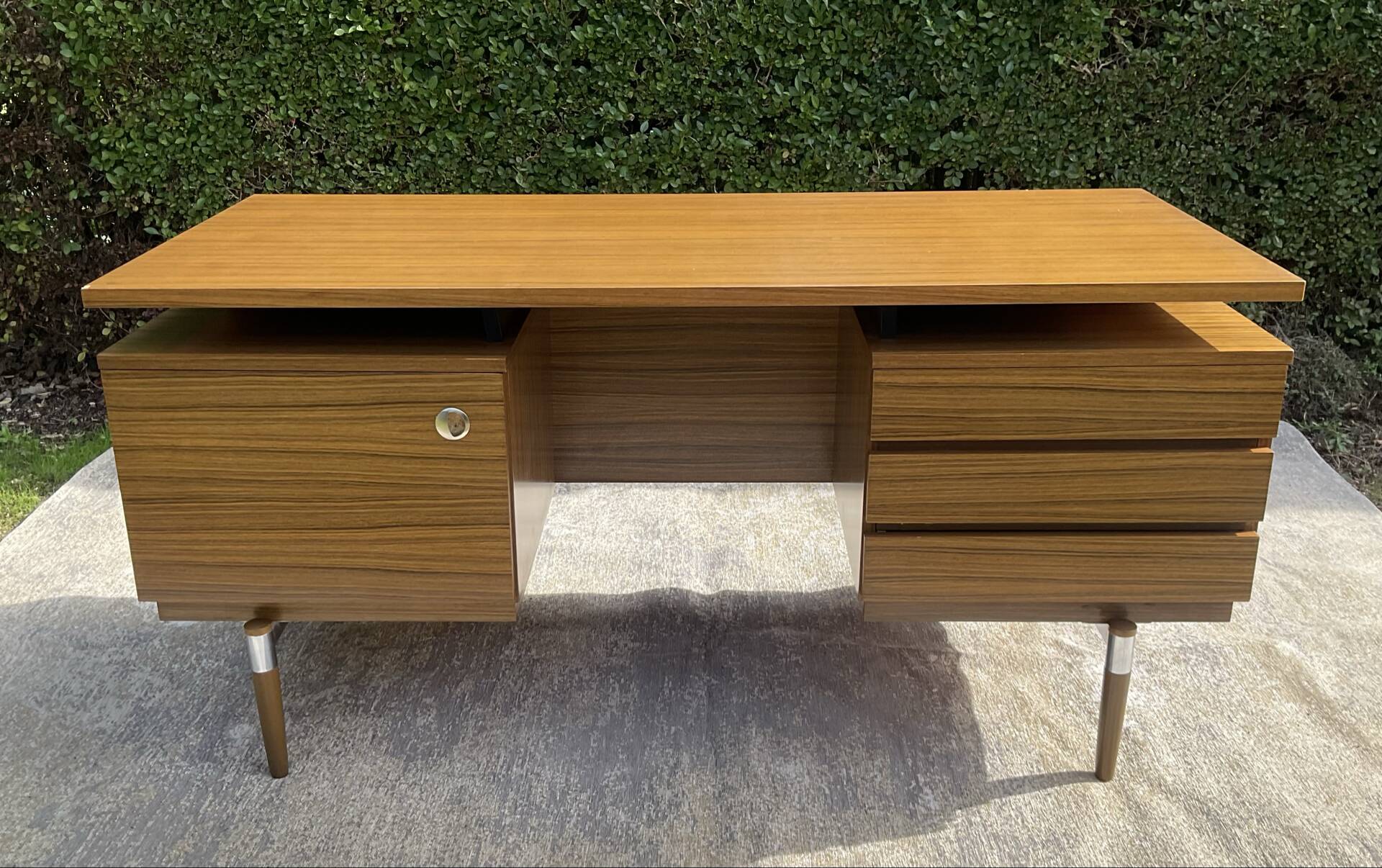 Vintage double-sided executive desk from the 1960s.