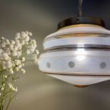 Vintage globe suspension in frosted glass