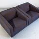 Vintage Geometric Armchairs By Zfm, Poland, 1970s, Set Of 2