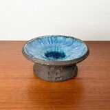 Mid-century modern pottery candlestick by Else and Henry Nielsen for Henri Keramik, 1960s.