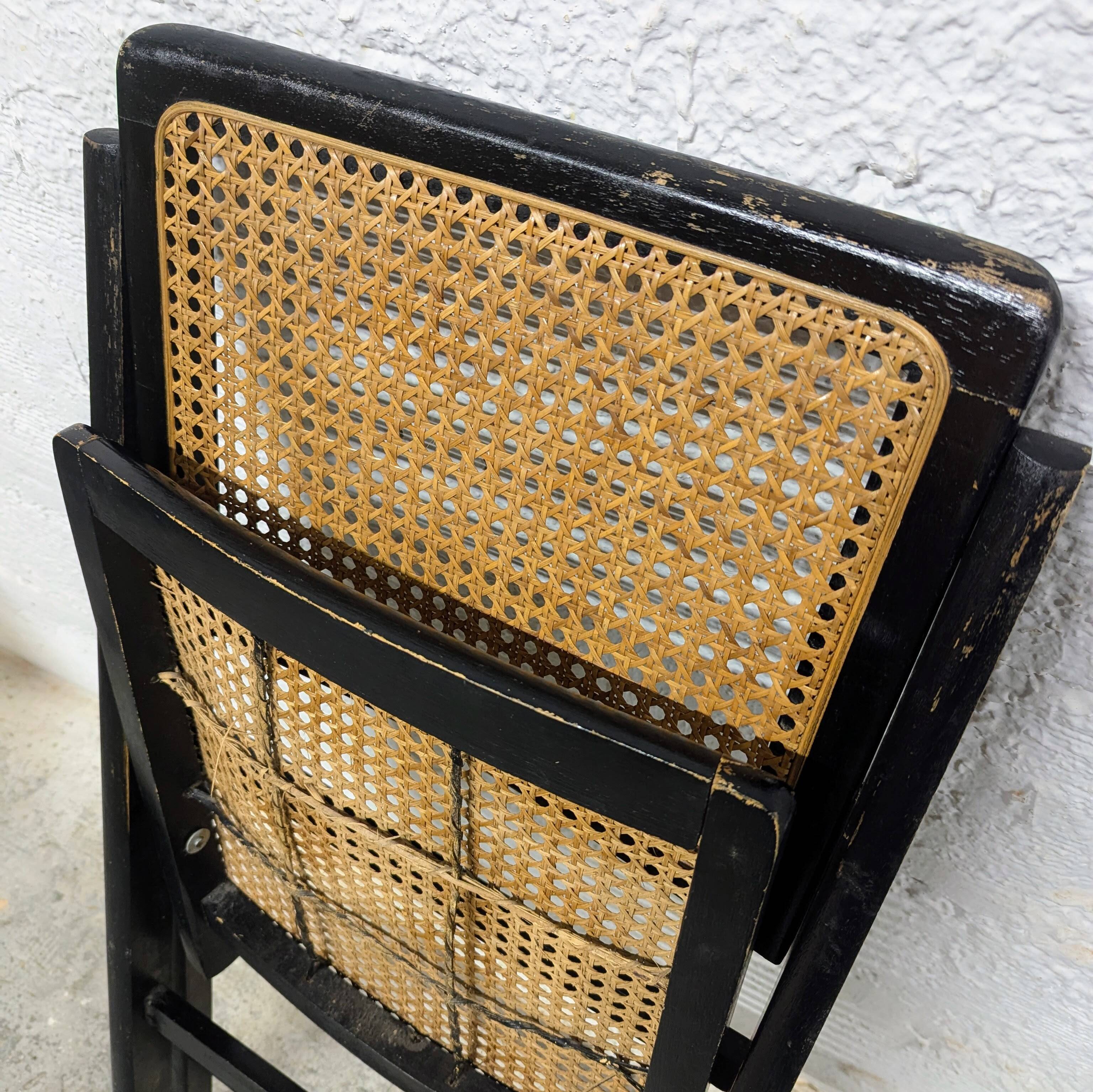Folding cane chair