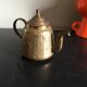 Golden Turkish bronze oriental teapot