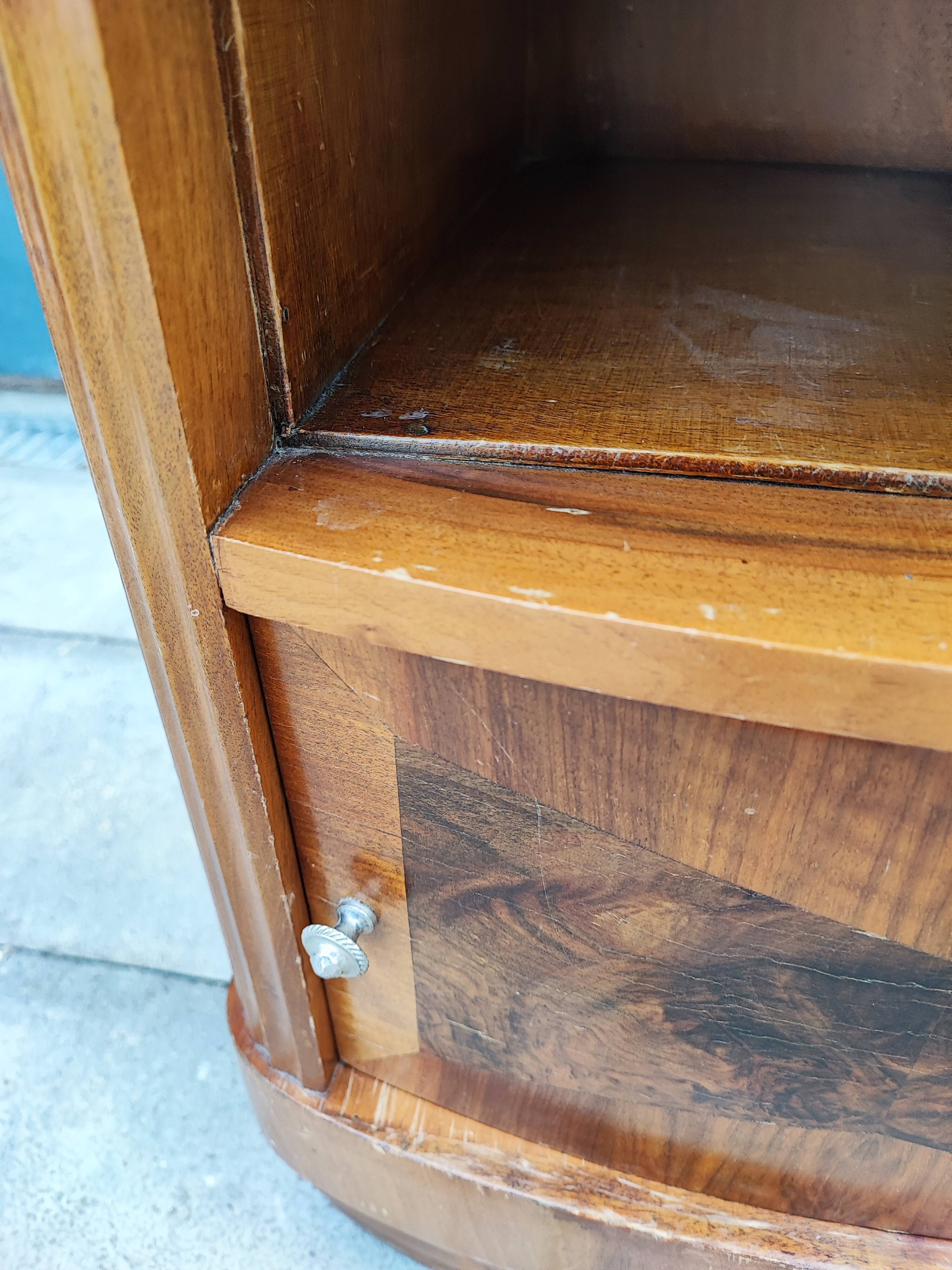 Bedside table marble top art-deco style