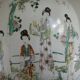 Large ceramic vase Chinese women palace stage, China early 20th 46cm