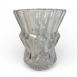 Val Saint Lambert, curved crystal vase circa 1950