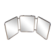 Triptych mirror with chain.