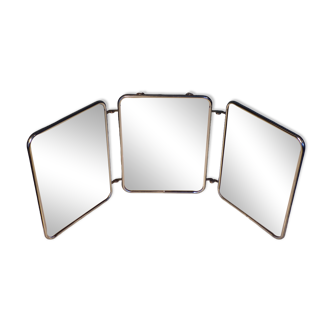 Triptych mirror with chain.