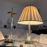 Paire de Lampes Chapman en Bronze et Cristal