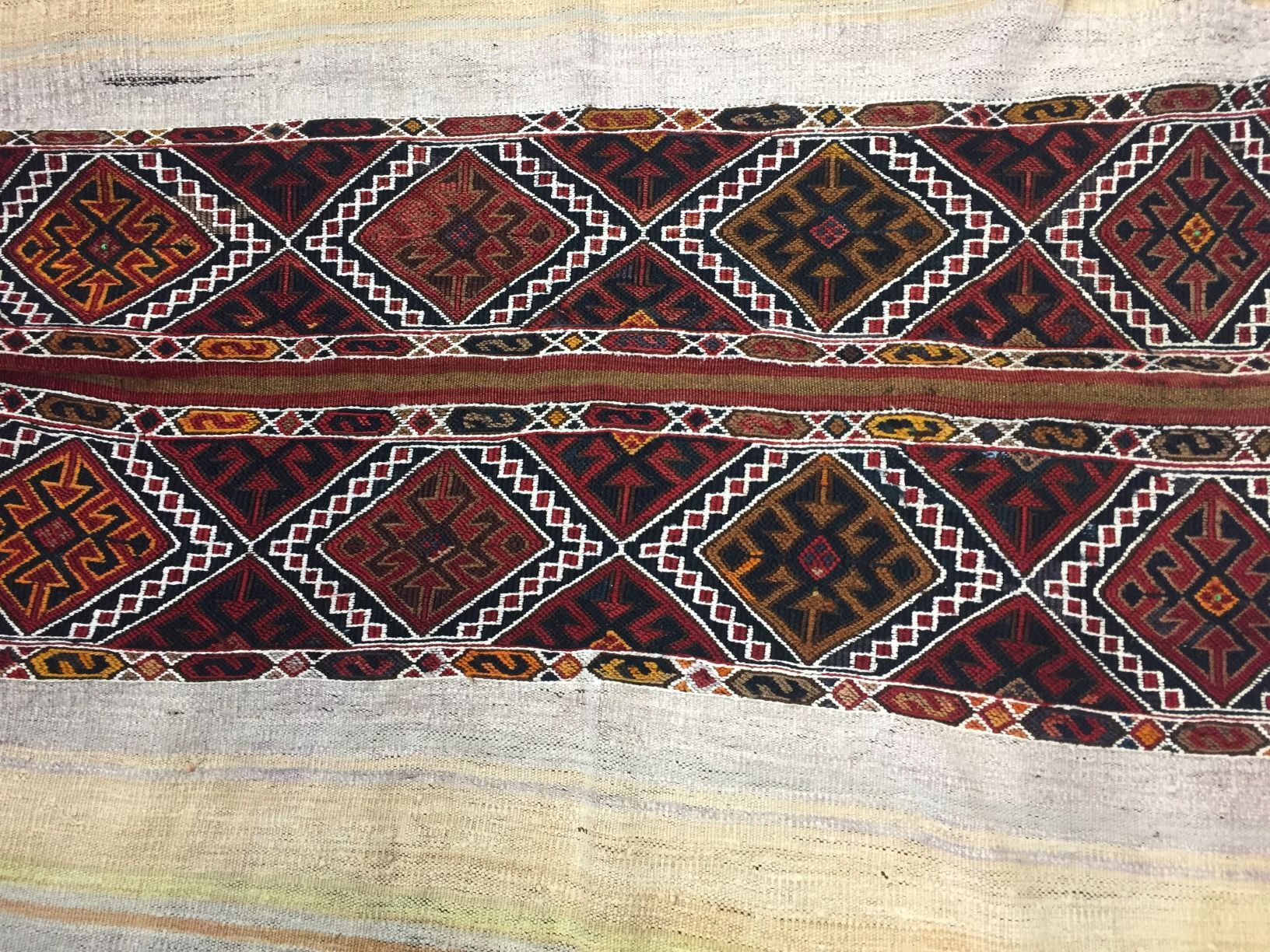 Turkish kilim 135x120 cm square tribal