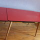 Table de cuisine dessus en formica rouge, 1950