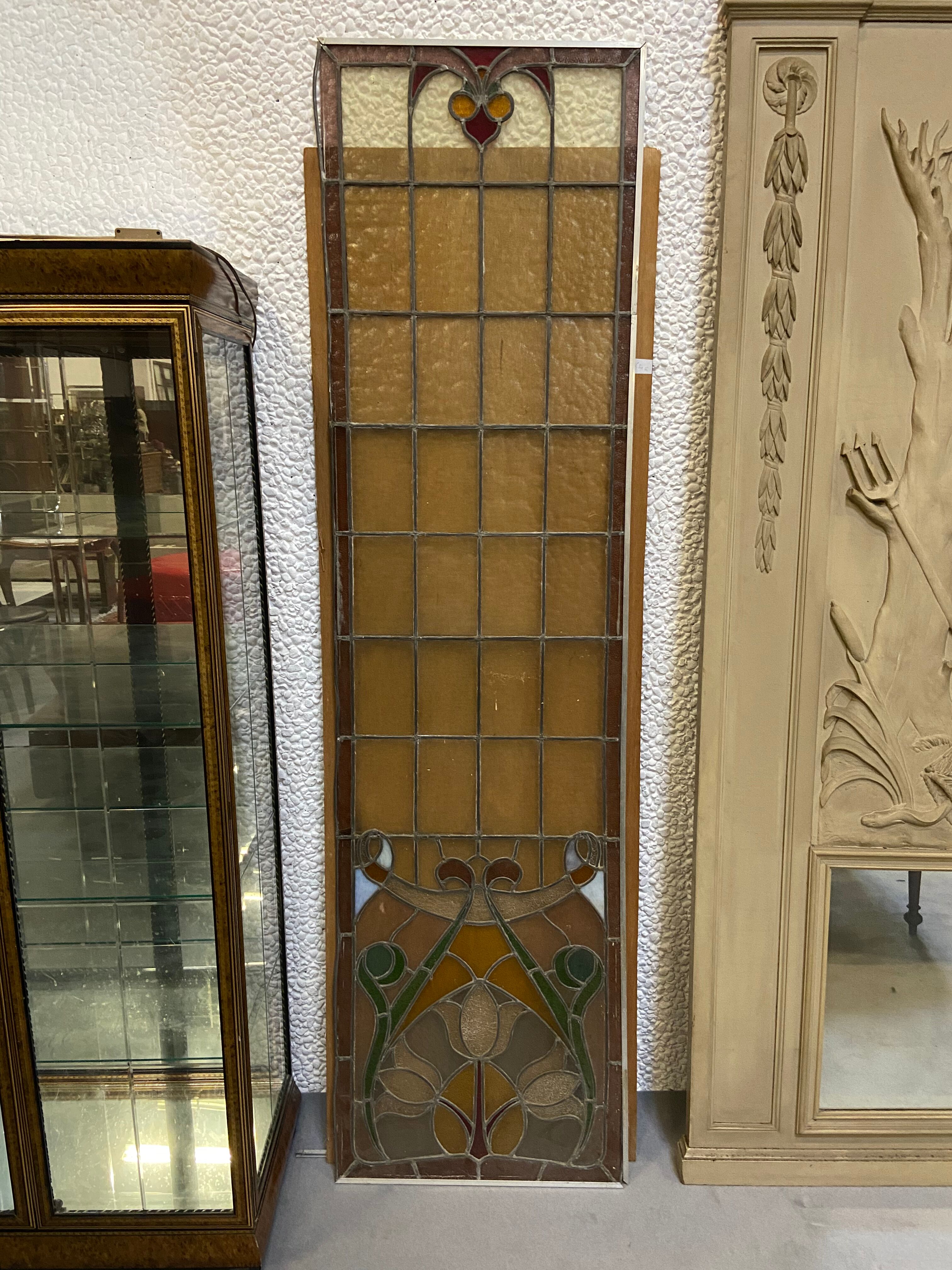 Art Nouveau stained glass window