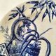Antique plate with Chinese blue oriental decoration from the late 19th century.