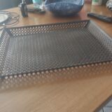 Perforated sheet metal tray circa 1950
