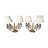 Pair of girandoles forming Venetian lamps circa 1940