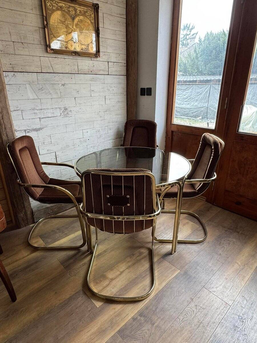 Copper Dining Set from Gastone Rinaldi, 1970s, Set of 5