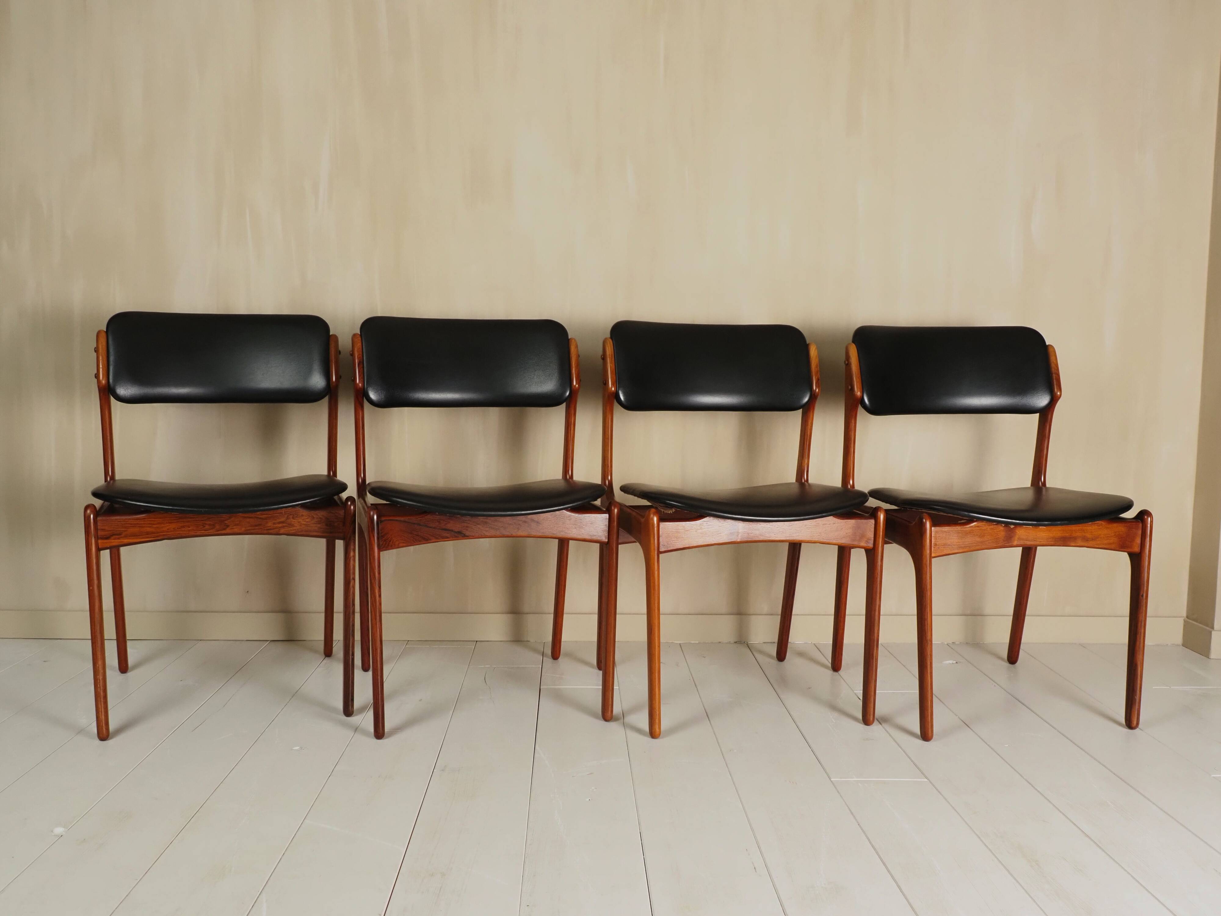 Model 49 dining chairs by Erik Buck for OD Møbler, 1960s